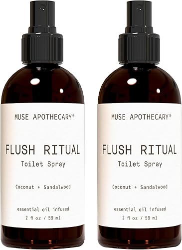Miniatura 14 de Muse Apothecary Flush Ritual - Aerosol para inodoro aromático y refrescante, usar antes de ir, 4 onzas, infundido con aceites esenciales naturales