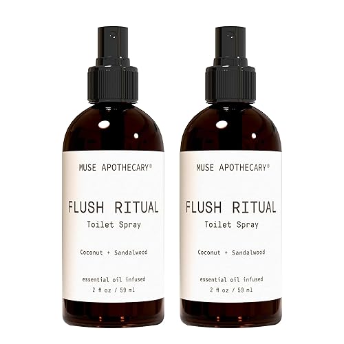 Miniatura 1 de Muse Apothecary Flush Ritual - Aerosol aromático y refrescante para inodoro, uso antes de ir, 2 onzas, infundido con aceites esenciales naturales,