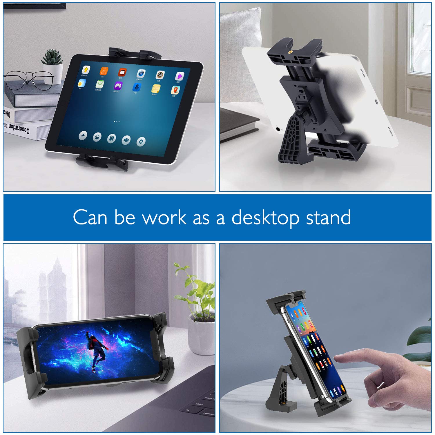 Supporto treppiede per tablet iPad adattatore fissaggio compatibile selfie stick fotocamera monopiede iPad Pro iPad Air iPad Mini 4,7-12,9"