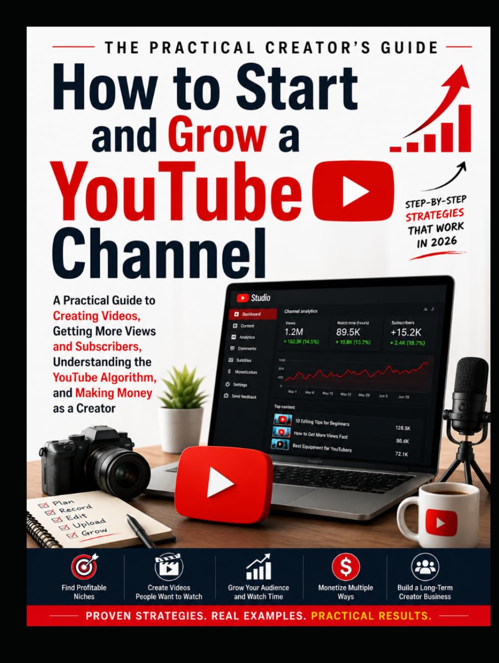 How To Start And Grow a YouTube Channel: A Practical Guide to Creating Videos, Getting More Views and Subscribers, Understanding the YouTube Algorithm, and Making Money as a Creator