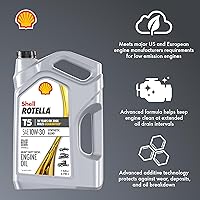 Vista 4 de Shell Rotella Aceite de motor diesel T5 Synthetic Blend 10W-30, 1 galón