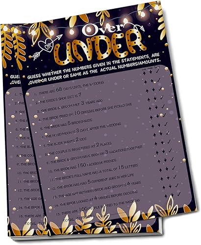 Tarjeta de juego de despedida de soltera, regalo para boda de compromiso, más o menos, 30 tarjetas