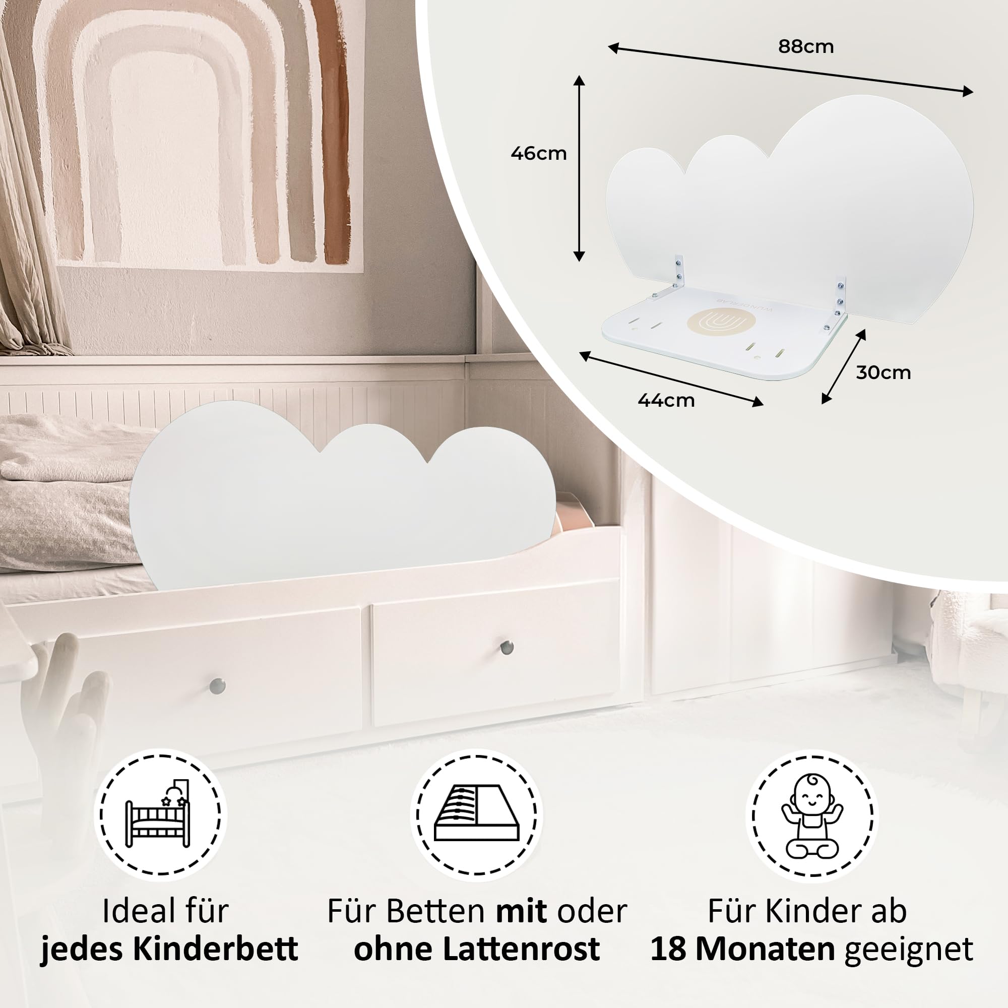 Rete letto Nuvola Wendy, Protezione Letto Bambino