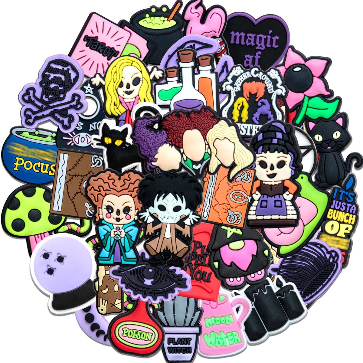 Halloween Witch Shoe Charm Horror Charms,Halloween Gifts,Skull Shoe Charms Men Women Teens Accessories Charms