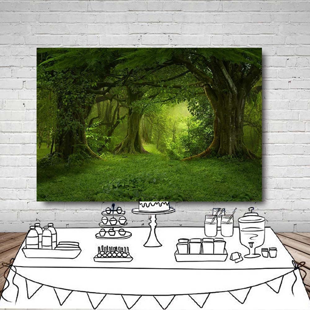 MEHOFOND 8x6ft Fairy Tale Forest Wonderland Photography Backdrop Kids
