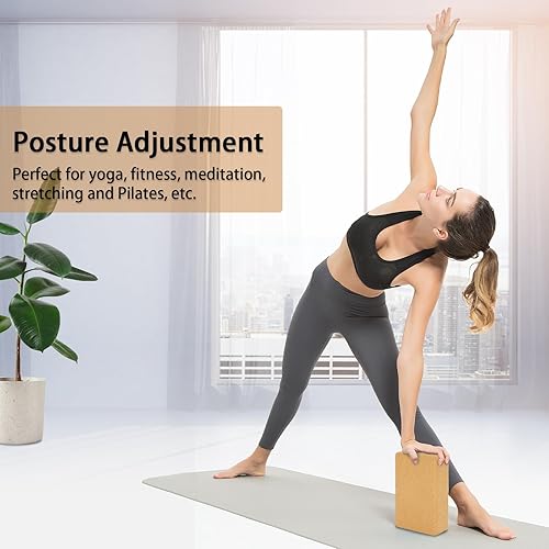 Miniatura 5 de Hatha Yoga Cork Yoga Block, Natural Cork from Portuguese, Premium Brick, Eco-Friendly Yoga Accessories for Yoga, Pilates & Stretching