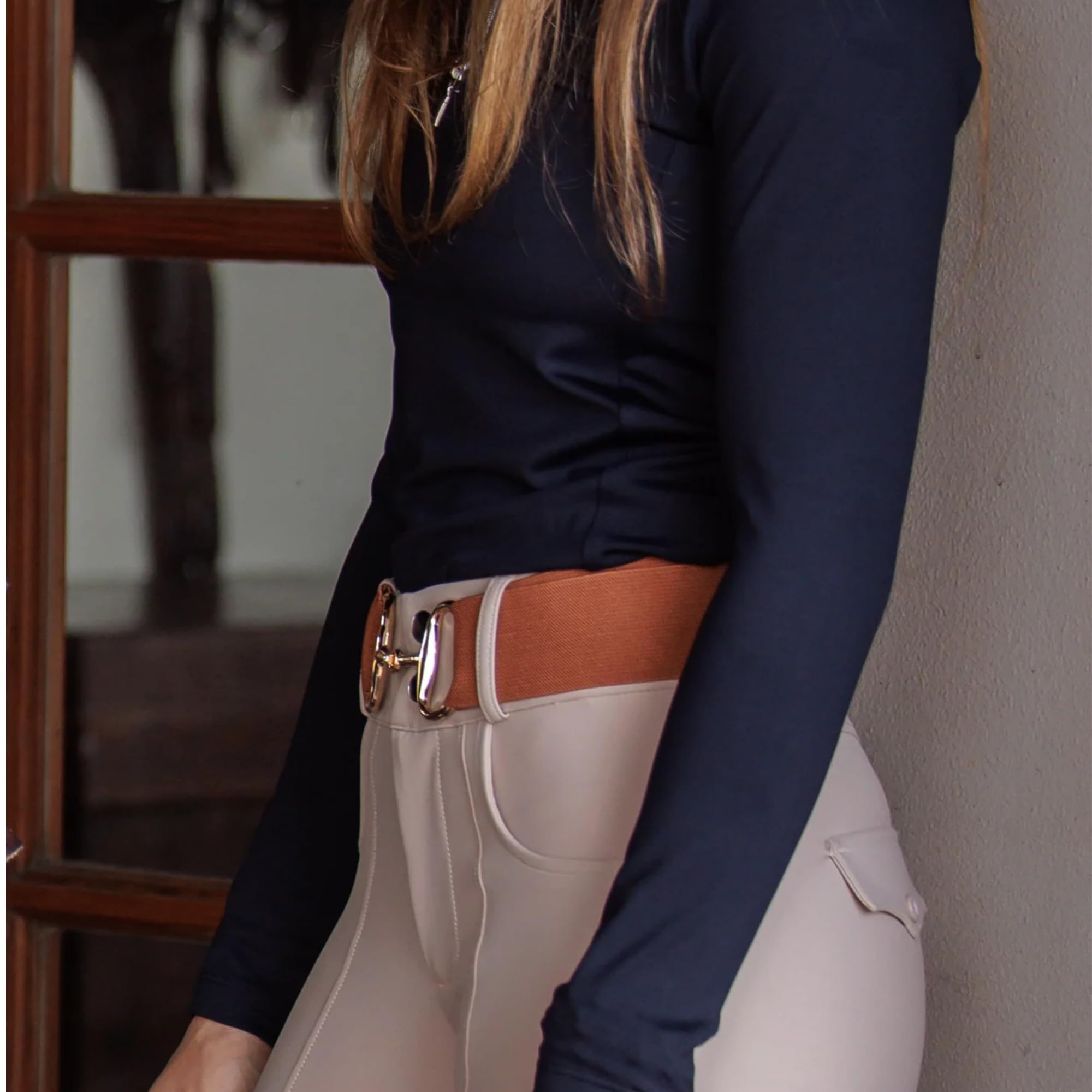 Reitgürtel, 5,1 cm, Trensen/Sattelgurt, dehnbar, für Damen, elastisch