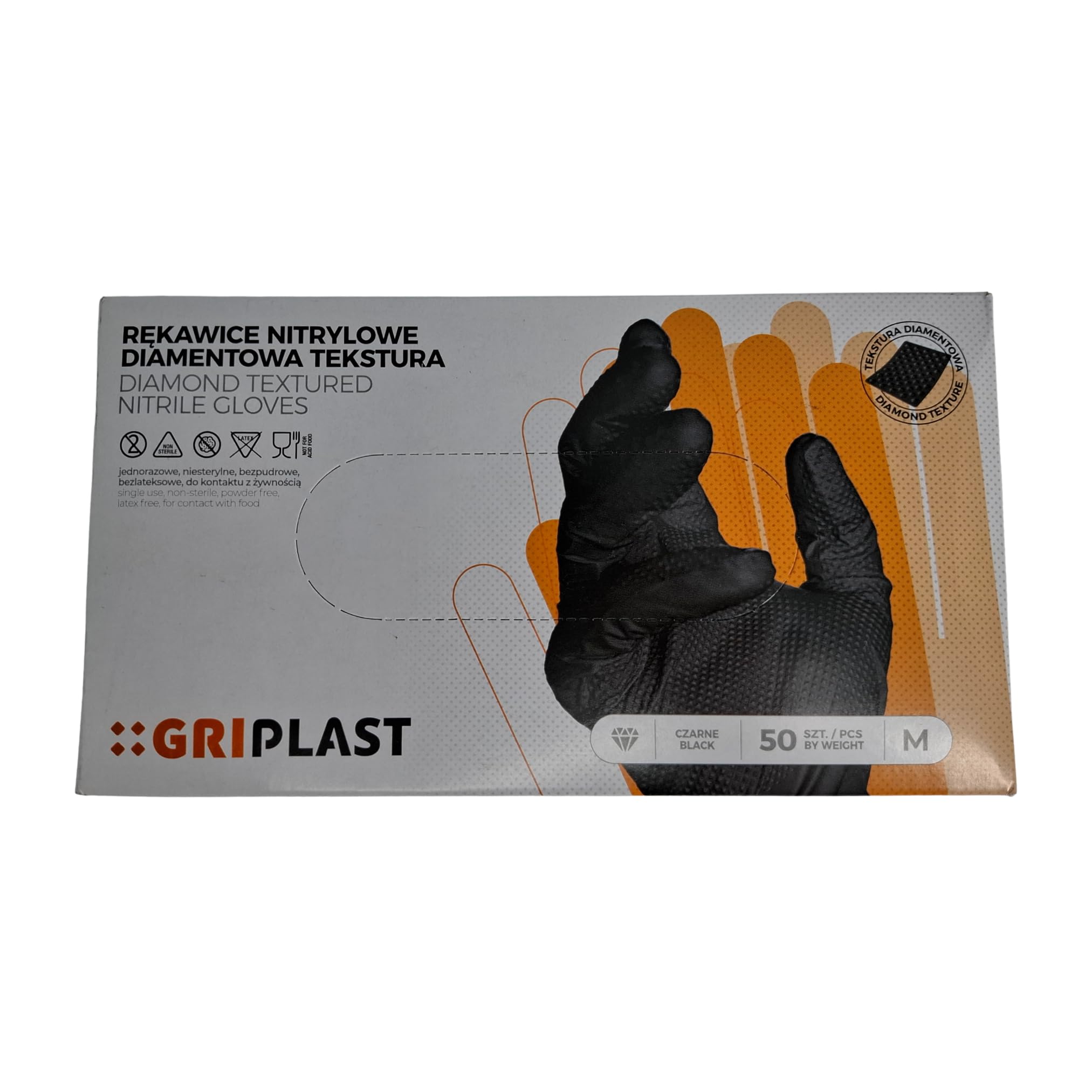 Arbeitsschutzhandschuhe Gr. 8 M Gummi Nitril schwarz Box á 50 Stück (200) | 50 Stück pro Box, Gummi-Nitril-Material, Größe M / 8, Schutzhandschuhe