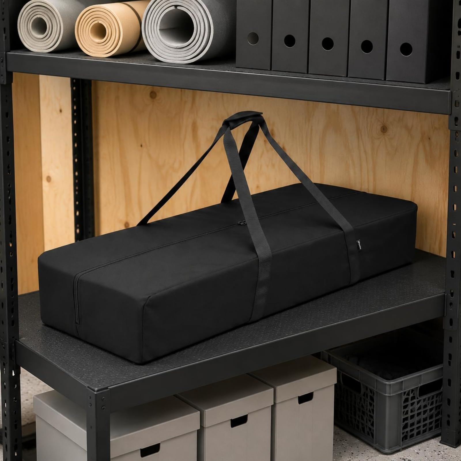 predolo Bolsa Cremallerada Negra Bolsa Nylon Ligero para Atletismo