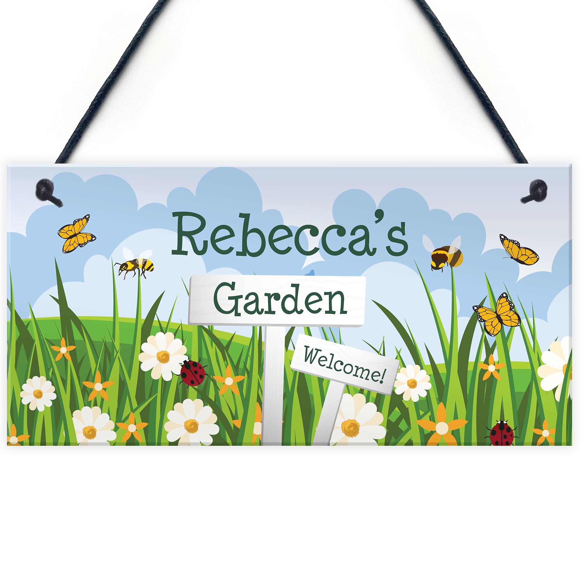 Garden Plaque Summer House Sign Personalised Welcome Sign Mum Nan Gift