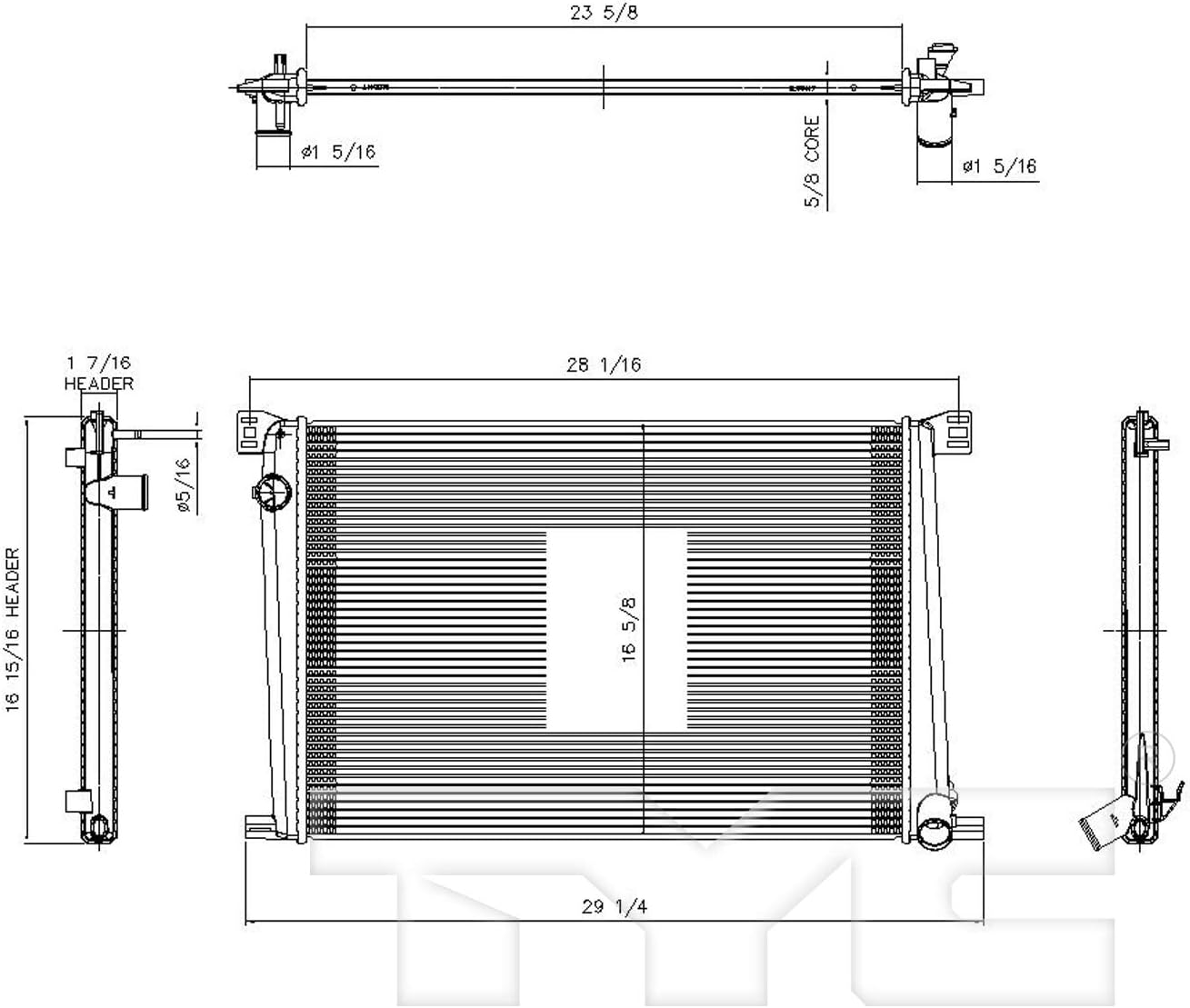 TYC 13167 MINI Replacement Radiator