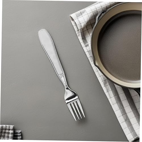 Miniatura 5 de Utensilios adaptativos de acero inoxidable con peso para ancianos discapacitados, tenedor agitador, cuchara cuchillo de acero inoxidable para