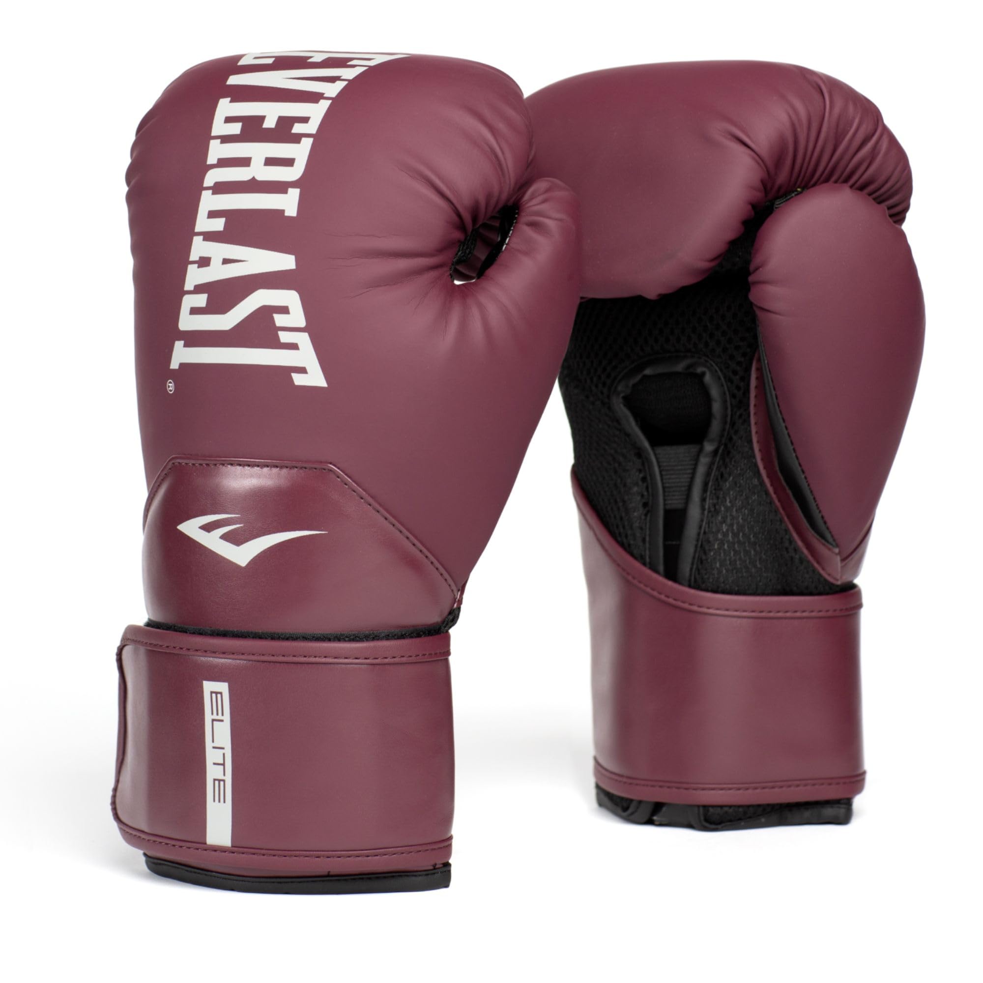Everlast Elite 2 12oz Boxing Gloves, Bordeaux Boxing Gloves for Bags, Mitt Work & Sparring, Hook and Loop Strap, Ergonomic Grip Bar, Split-Style Foam Combination - Authentic Everlast Gear — image 1