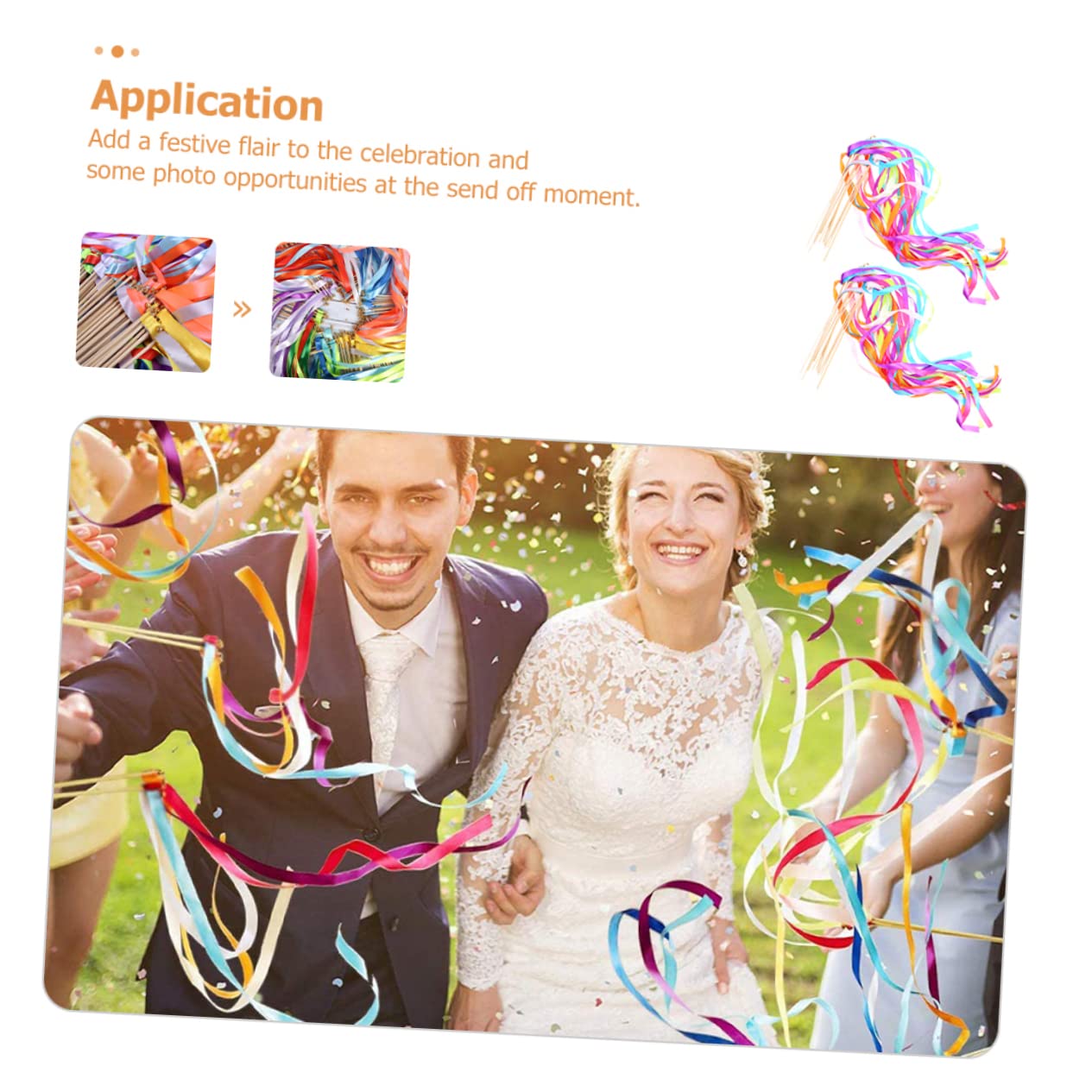 PLAFOPE 40stücke Hochzeit Bänder Feenstäbe Dekorative Streamer Stäbe Für Hochzeitsfeiern Partys Und Besondere Anlässe Inklusive Lebhaften Farben