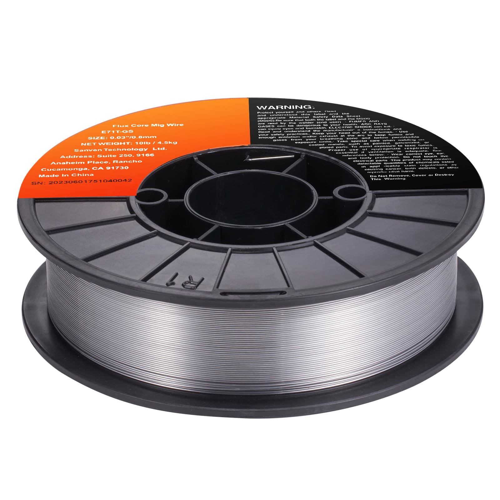 Happybuy Flux Core Welding Wire, E71T-GS 0.030-inch 10LBS, Gasless Mild Steel MIG Welding Wire with Low Splatter for All Position Arc Welding and Outdoor Use