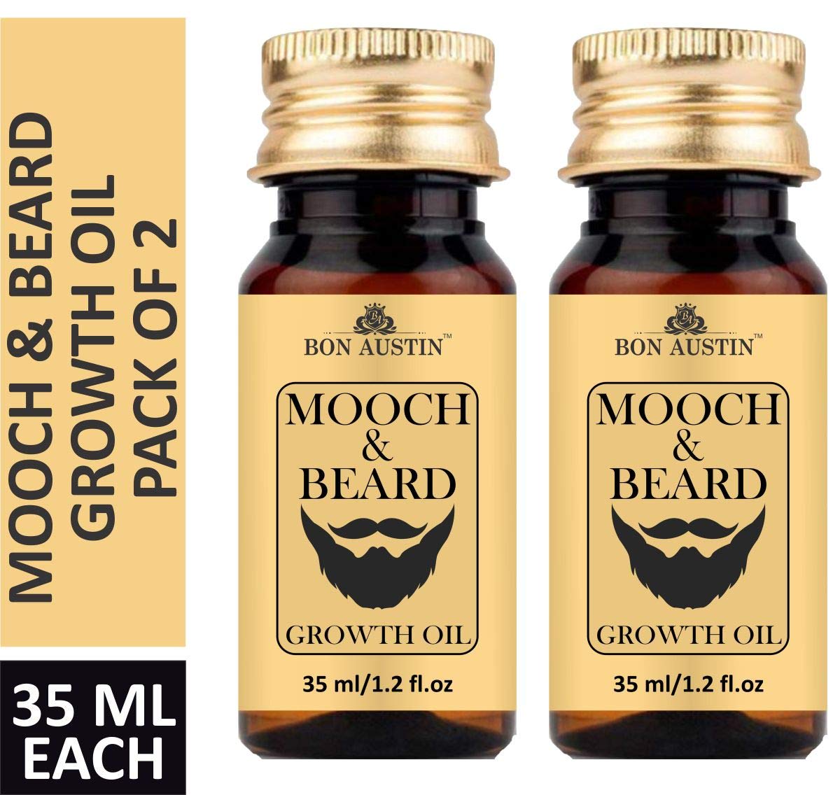 Bon Austin Mooch & Beard Growth oil- For Beard Growth nourishment and