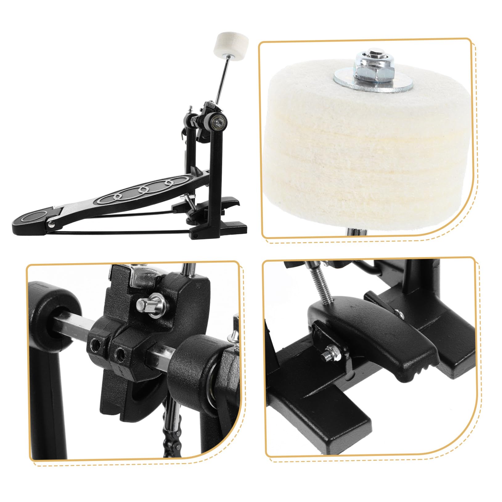 PRETYZOOM Singolo per Grancassa Batteria Ricambio Compatibile per Set Batteria Acustica ed Elettronica Accessorio Pratico e Facile da Installare per Batteristi e Jazzisti