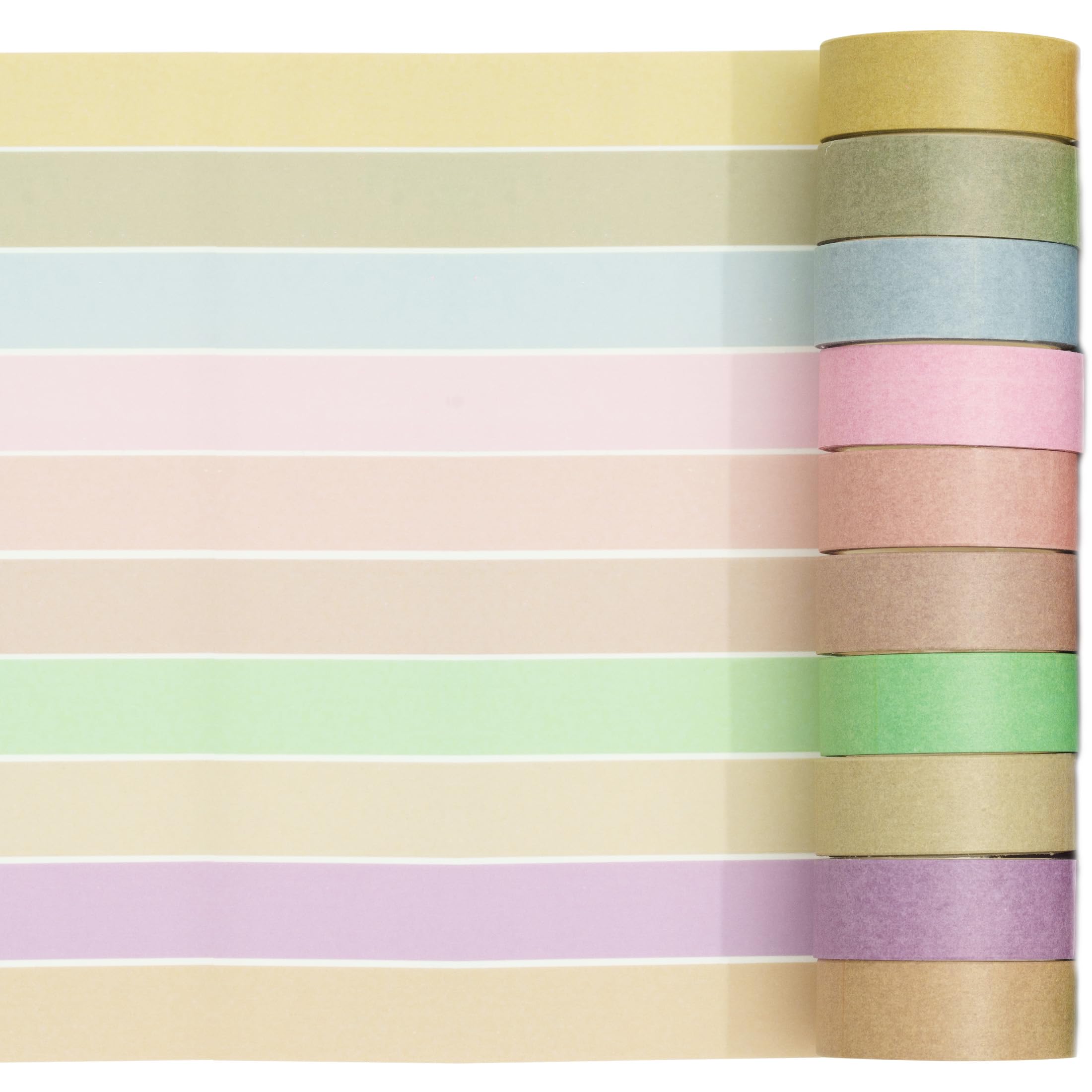 Amazon.co.jp: YUBBAEX 20巻 無地 マスキングテープ セット 虹の20色