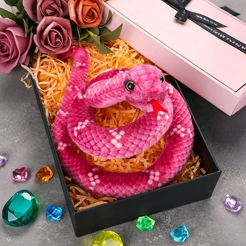 Miniatura 20 de Peluche de serpiente, animal de serpiente de peluche, serpientes de juguete pequeñas de 27 pulgadas para niños, serpiente de peluche gigante