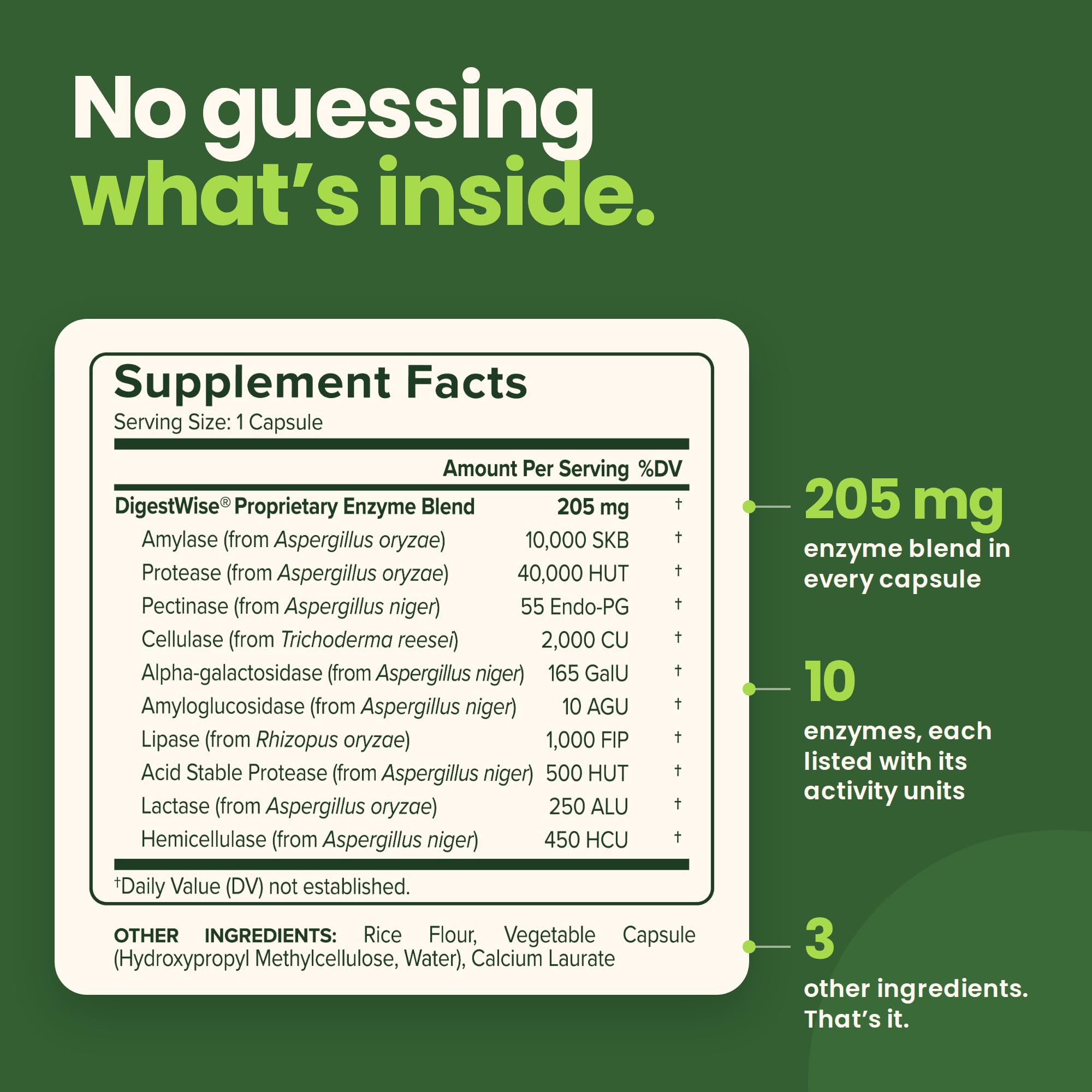 Vegan Digestive Enzymes for Gas & Bloating - 10 Enzymes, 90 Capsules — Amazon image 7