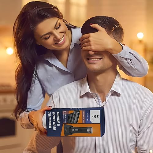 Miniatura 9 de VIKICON 2 en 1 Manscape Trimmer & Shavers para hombres maquinilla de afeitar eléctrica de cuerpo completo sin nick para púbico, bolas, pelo trasero