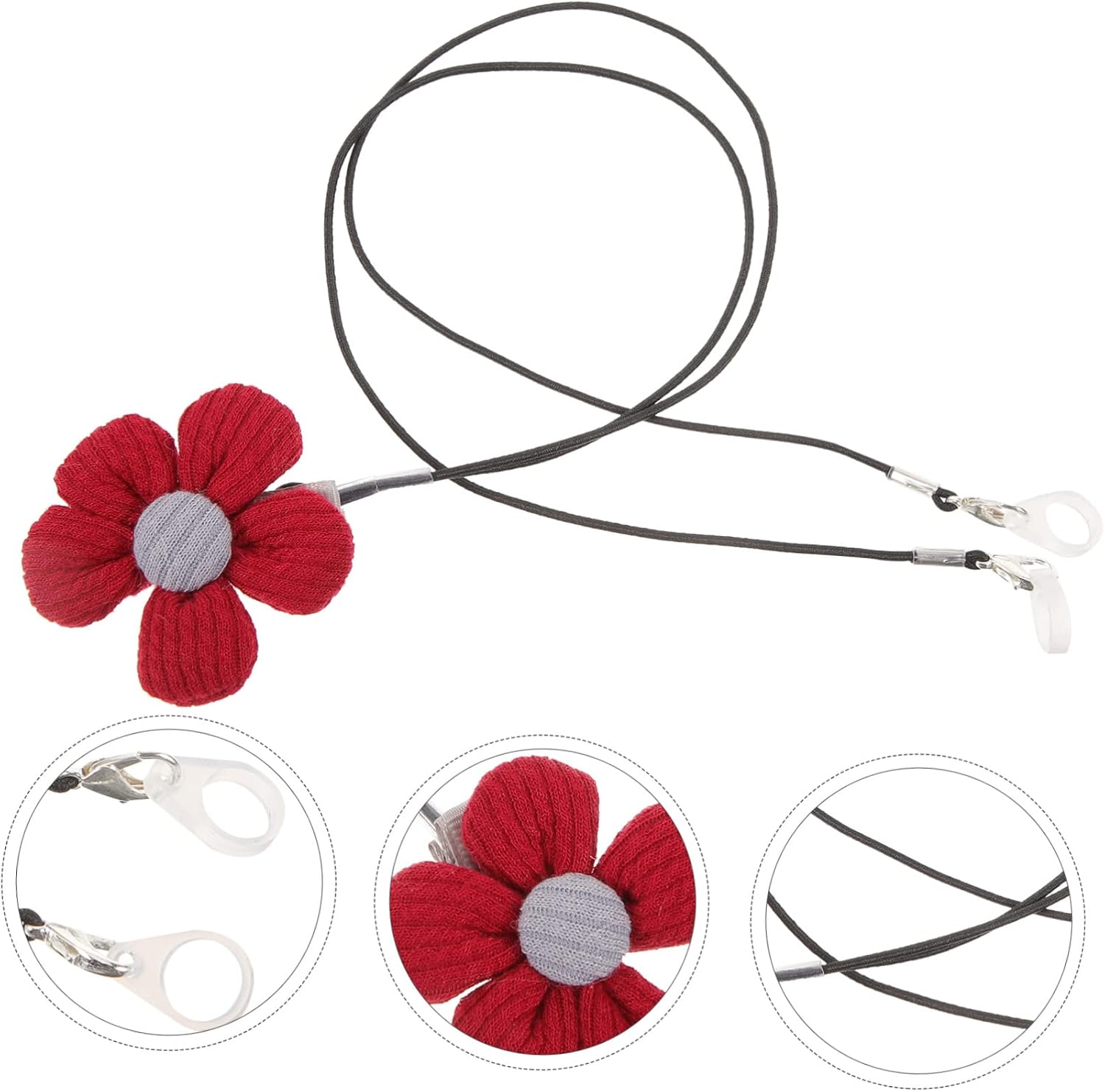 Cute Floral Hearing Aid Anti-Loss Rope for Kids Protective Lanyard Clip for Seniors and Children Portable Hearing Amplifier Strap Anti-Lost Feature