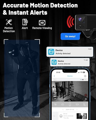 Miniatura 7 de Cámara de seguridad celular 4G LTE sin WiFi con tarjeta SIM 4G, capacidad de batería de 5200 mAh más grande, 2K HD portátil sin cámara de seguridad
