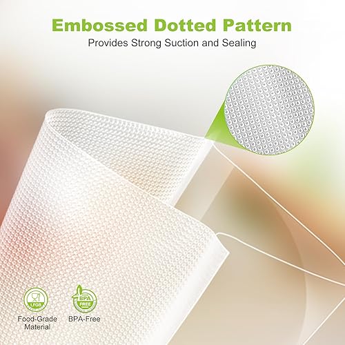 Miniatura 5 de Bonsenkitchen - Bolsas selladoras al vacío de 11 pulgadas x 150 pies con cortador para almacenamiento de alimentos, grado comercial, sin BPA, ideal