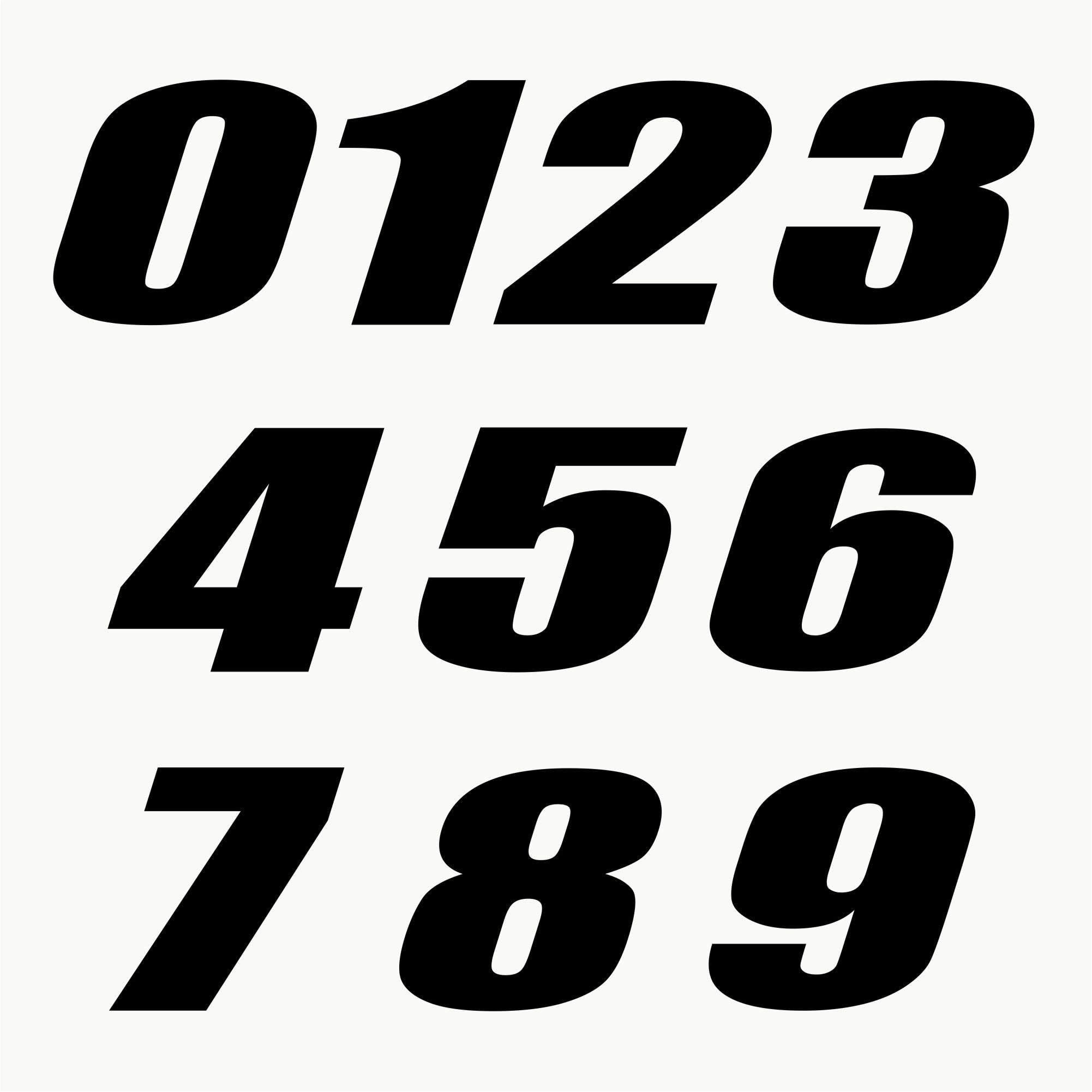 Autodomy Motorcycle Motocross Number Start Number Stickers Pack of 2 | Motocross Numbers for Motorbike Quad ATV Resistant to Rain and Sun (Black)