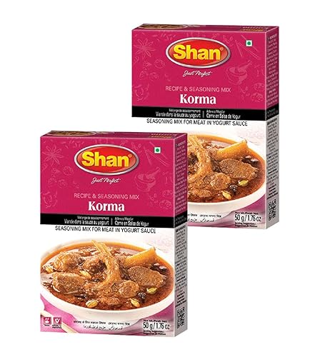 Shan - Mezcla de condimentos Korma Masala (1.76 oz) - Paquetes de especias para carne en salsa de yogur (paquete de 2)