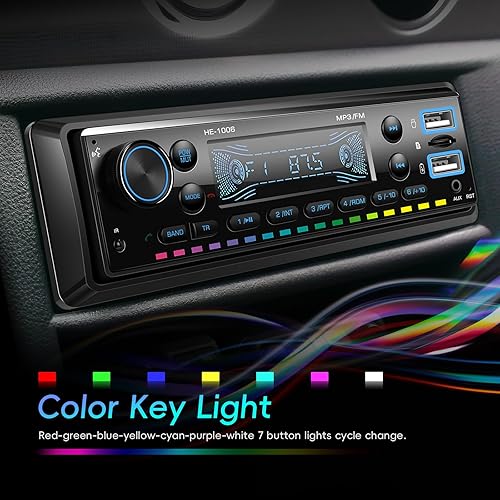 Miniatura 6 de Radio de audio estéreo Bluetooth 5.0 con tarjeta 64G receptor FM Radio de música digital reproductor MP3 soporte entrada AUX reproducción USB y