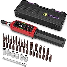 ANPUDS Digital Torque Screwdriver, 0.15-10Nm, Adjustable Screwdriver, Torque Wrench Set with ±1% Error Accuracy, Vibration, Buzzer and LED Indicator