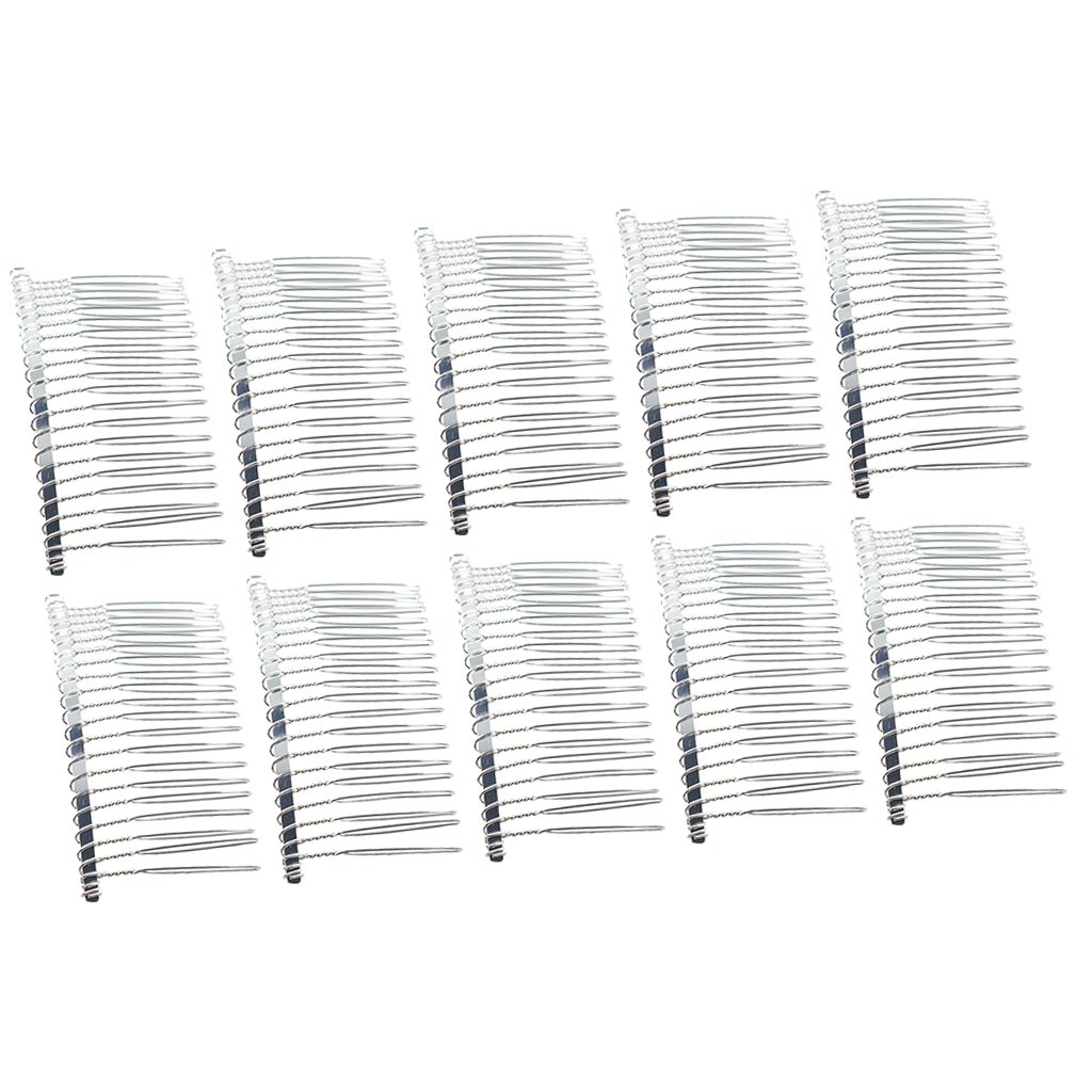 Schmuckherstellung 10x Haarspangen aus Metall Haarkamm Haarspange DIY Braut Haarschmuck Zubehör