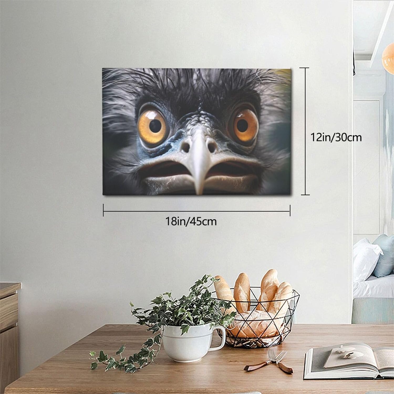 BTCOWZRV Emu Poster Decorative Paintings Canvas Wall Art Unframed Picture Prints Modern Artwork Wall Hanging Decorations for Bedroom Living Room Home Office 12x18 Inch