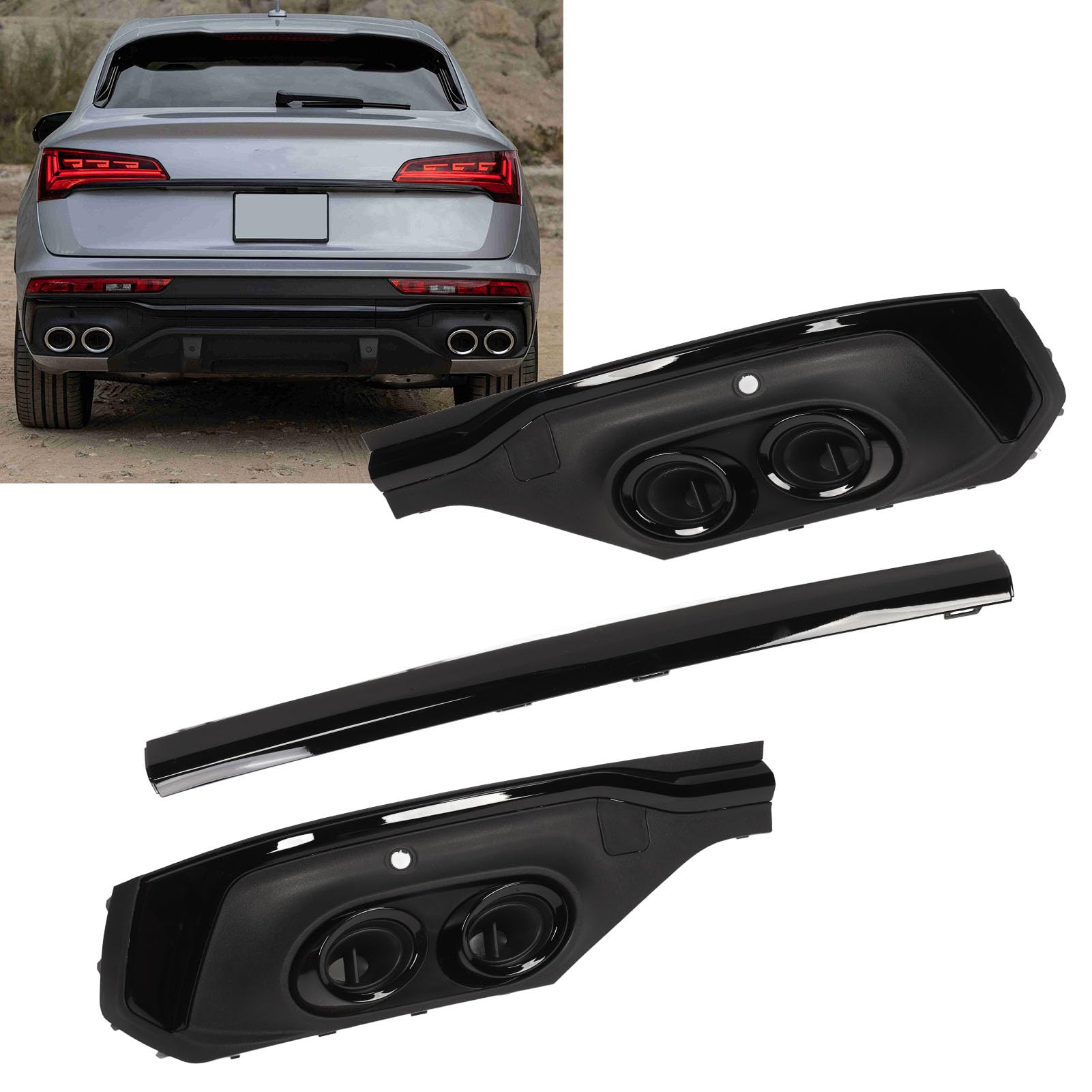 1 Coppia Di Diffusori Per Paraurti Posteriori, Spoiler, Paraurti Posteriore Per Auto, Resistenti - 4