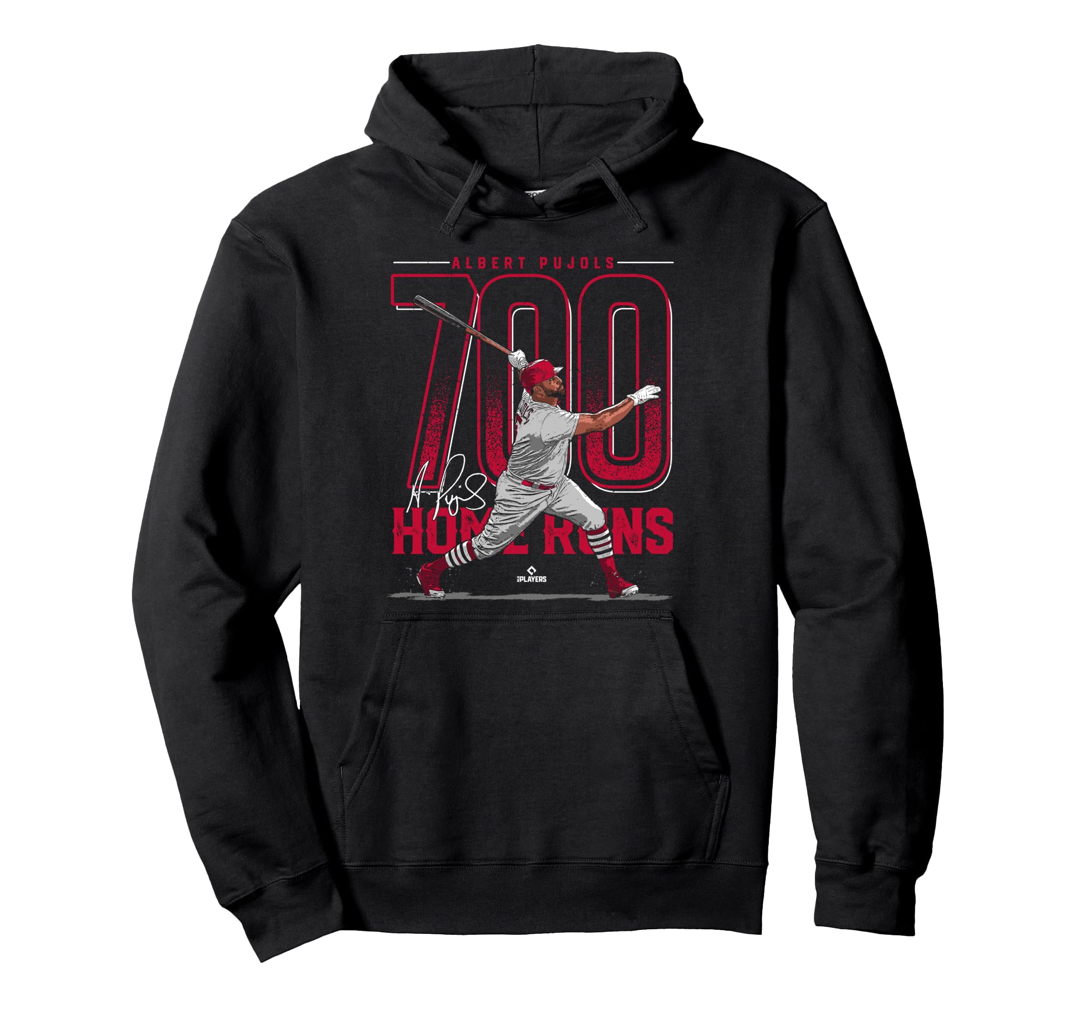 Albert Pujols 700 Home Runs Albert Pujols St Louis MLBPA Pullover HoodieOEKO-TEX STANDARD 100