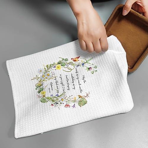 Miniatura 3 de ZWZXR Toallas de cocina con versículo bíblico cristiano, paños de cocina para cocina, toallas de decoración cristiana para cocina, 16 x 24,