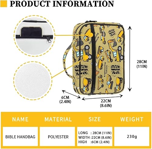 Miniatura 6 de Uasibuni Funda para la Biblia, elegante bolsa de mano para la Biblia, bolsa grande de estudio, regalo para hombres y mujeres