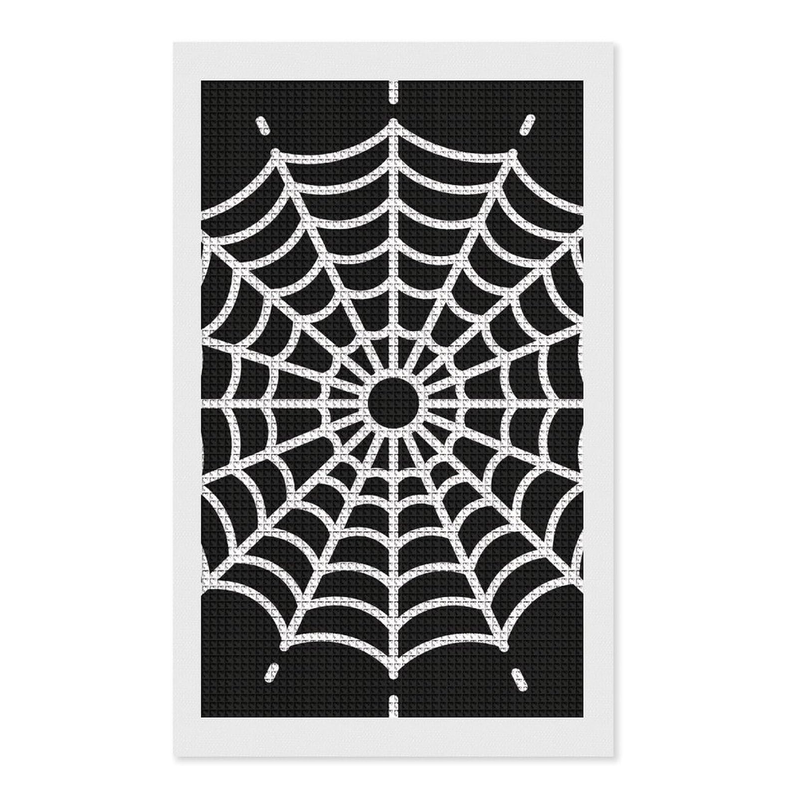 FodPand Spider Web 5D Diamond Painting Kits for Adults Beginners Full Drill Square Diamond Dots Pictures Gem Art Supplies for Home Wall Room Decoration DIY Craft Set Gift 12x20