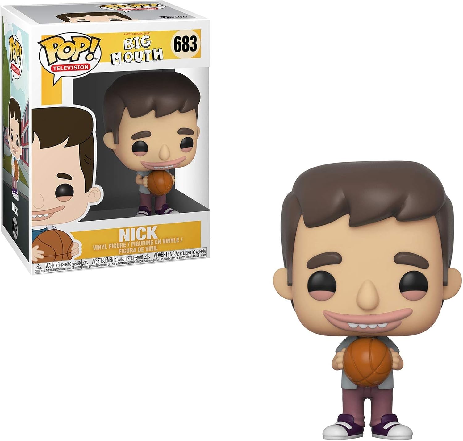 Funko Pop Television: Big Mouth - Nick Collectible Figure, Multicolor