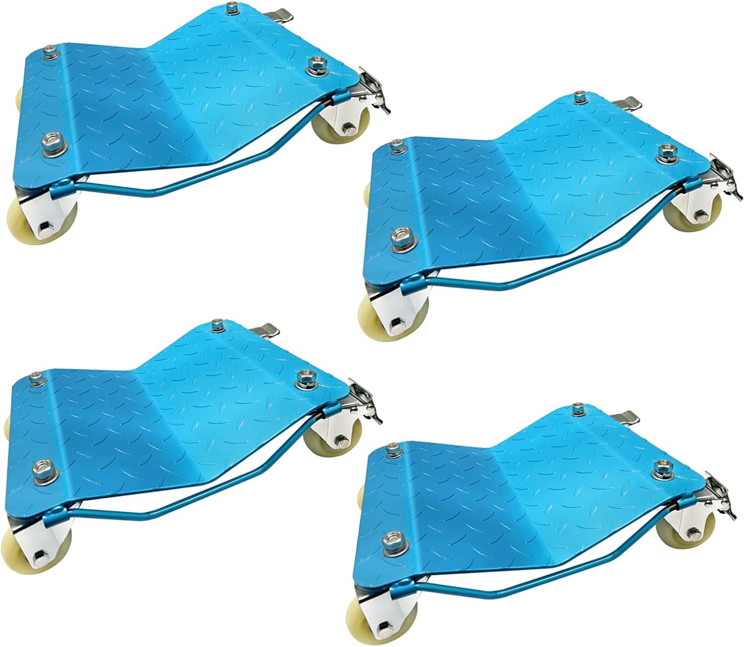 Baby Blue Car Dollies 4 Sets Heavy Duty Tire Car Skates