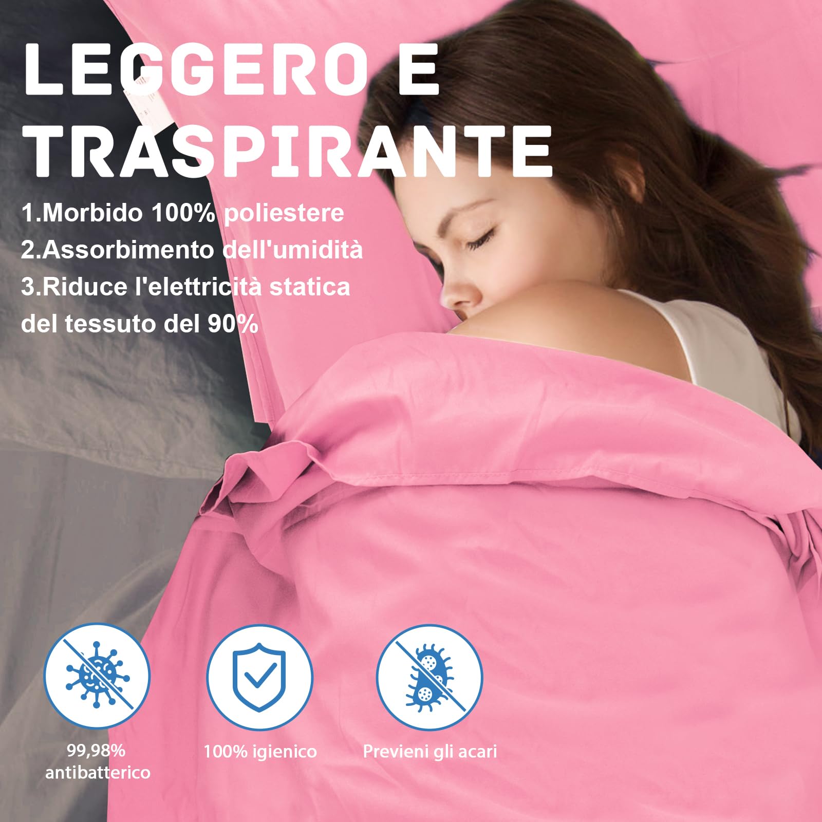 JAICOM Sacco Lenzuolo Sacco a Pelo, Sacco Lenzuolo da Viaggio Ultraleggero e Compatto, 220x90cm, Ideale per il campeggio, l'escursionismo, l'ostello e i viaggi di lavoro
