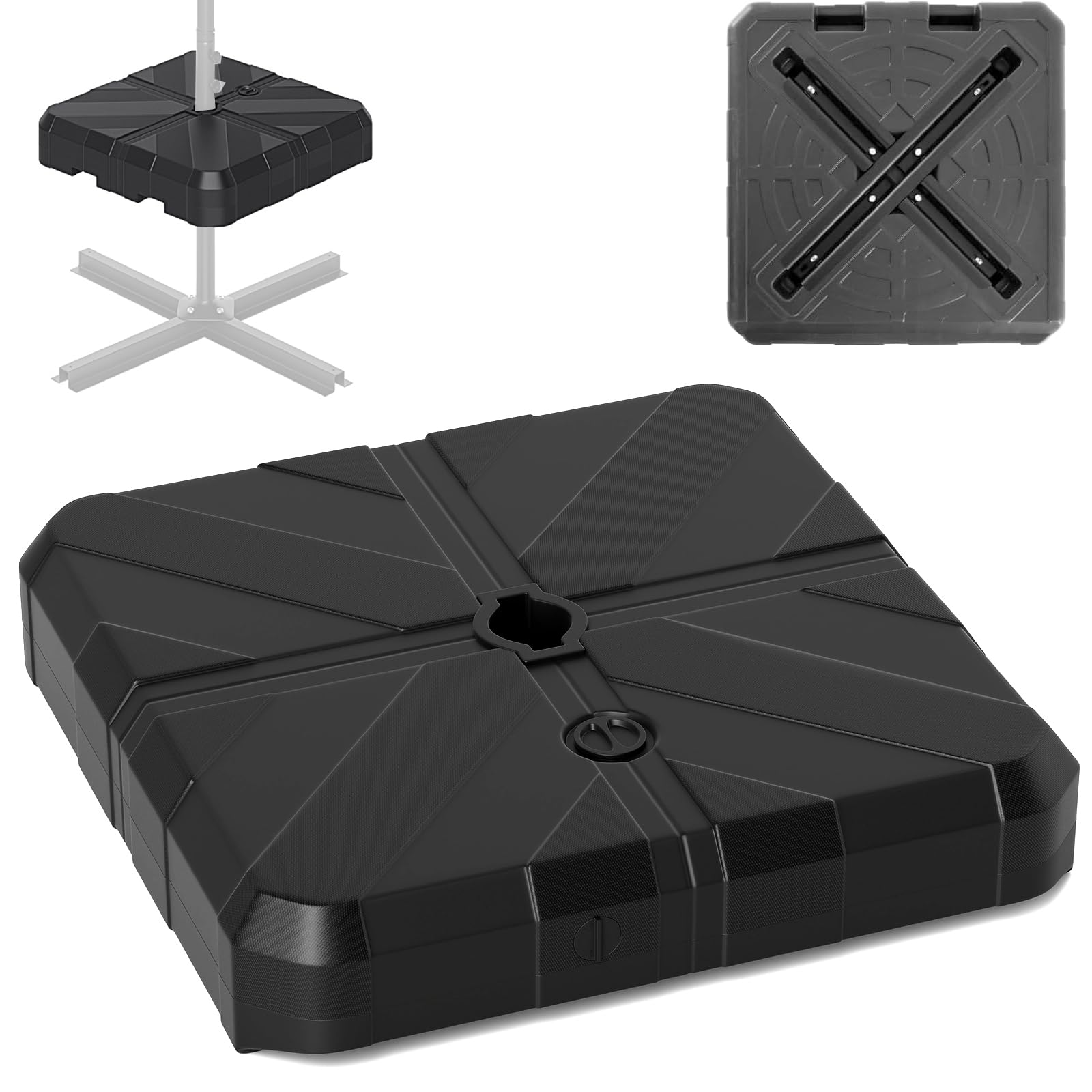 RELAX4LIFE Pied de Parasol Déporté Remplissable 60kg