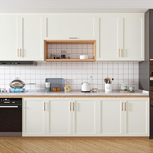 Miniatura 3 de VaryPaper Papel tapiz blanco de 15.7 x 315 pulgadas, para despegar y pegar, para paredes, impermeable, color blanco crema, extraíble, autoadhesivo,