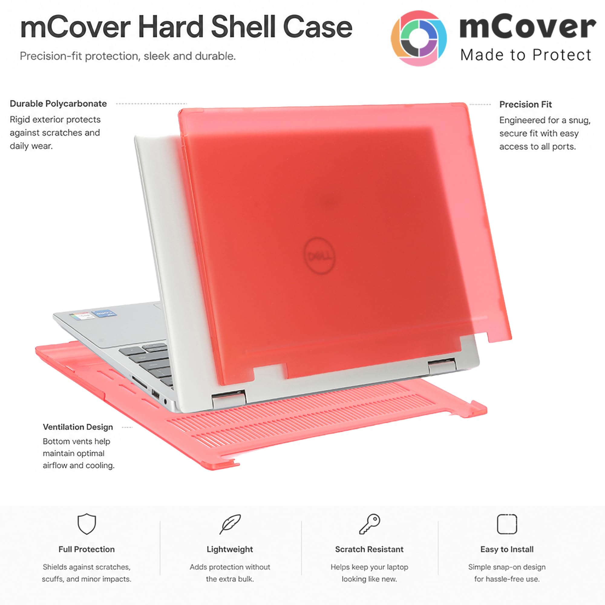 mCover Etui kompatybilne tylko z laptopem z systemem Windows 2025-2026 35.6 cm Dell 14 Plus 2 w 1 DB04250 / DB04255 Windows Laptop PC (nie pasuje do innych modeli Dell) - przezroczyste
