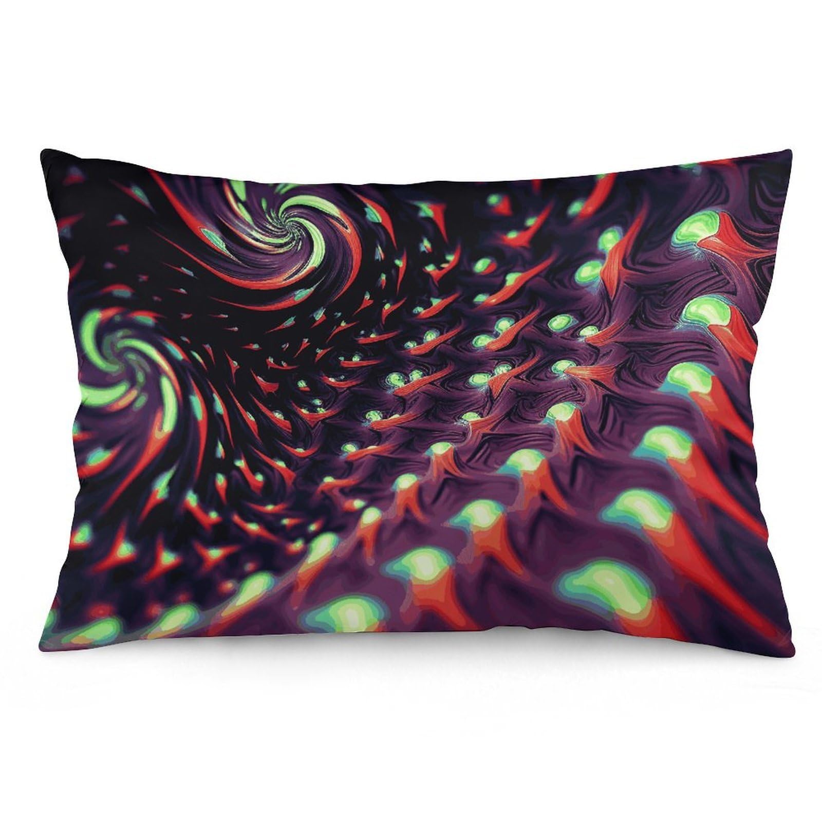 2 Pack Pillow Cases for Hair and Skin, Soft Breathable Pillow Case Covers with Hidden Zipper, Fantasy Sci-Fi Dizziness Pillowcase 16 "x24 Pillow Covers for Sleeping Gift