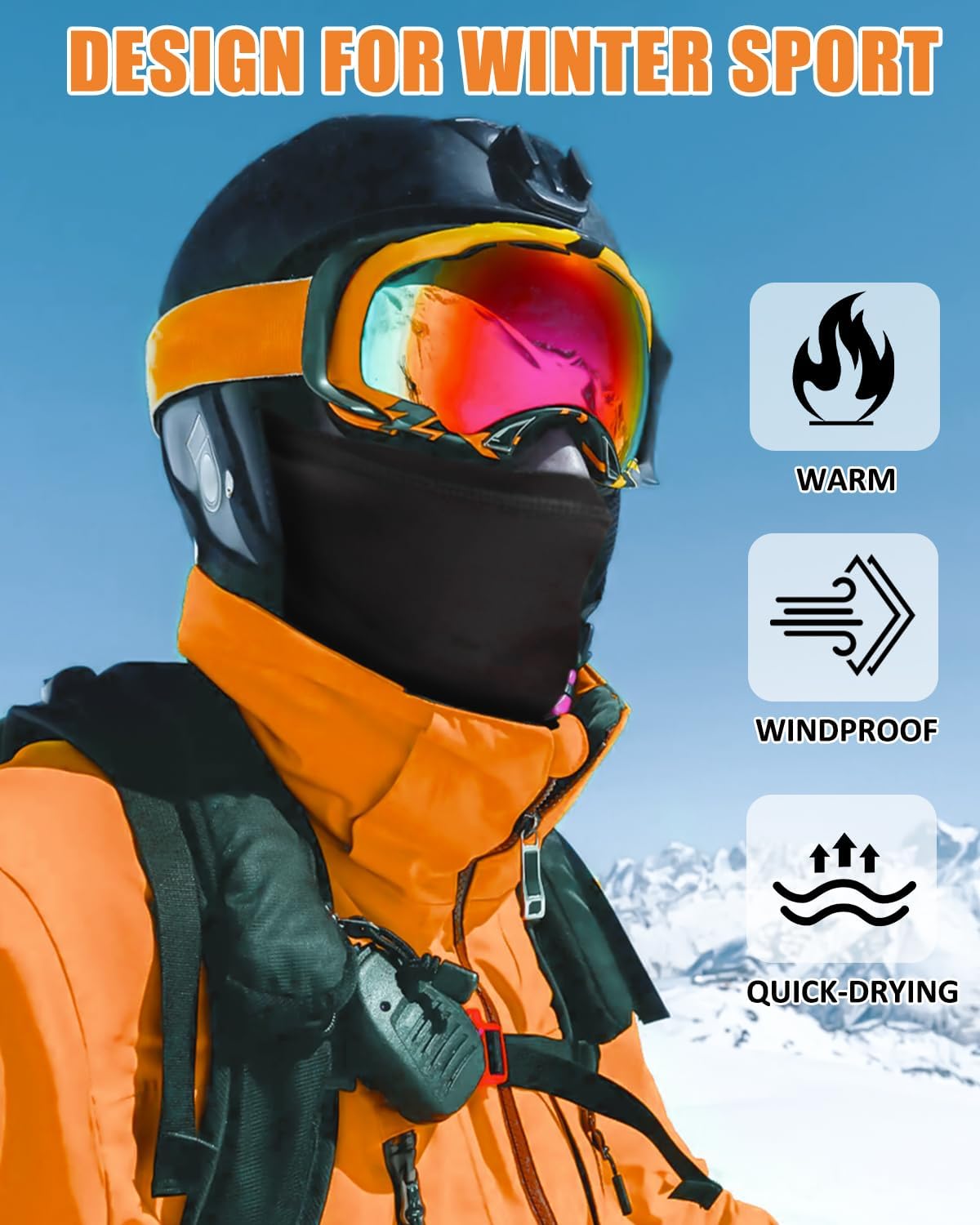 Fleece Neck Gaiter, Neck Warmer for Men & Women, Ski Mask Windproof Winter Face Cover Mask for Cold Weather - Image 5