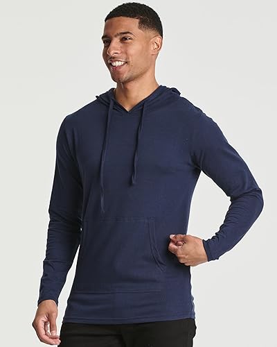 Miniatura 2 de Real Essentials Paquete de 3 sudadera con capucha de algodón ligero y casual con cordón y bolsillo para hombre