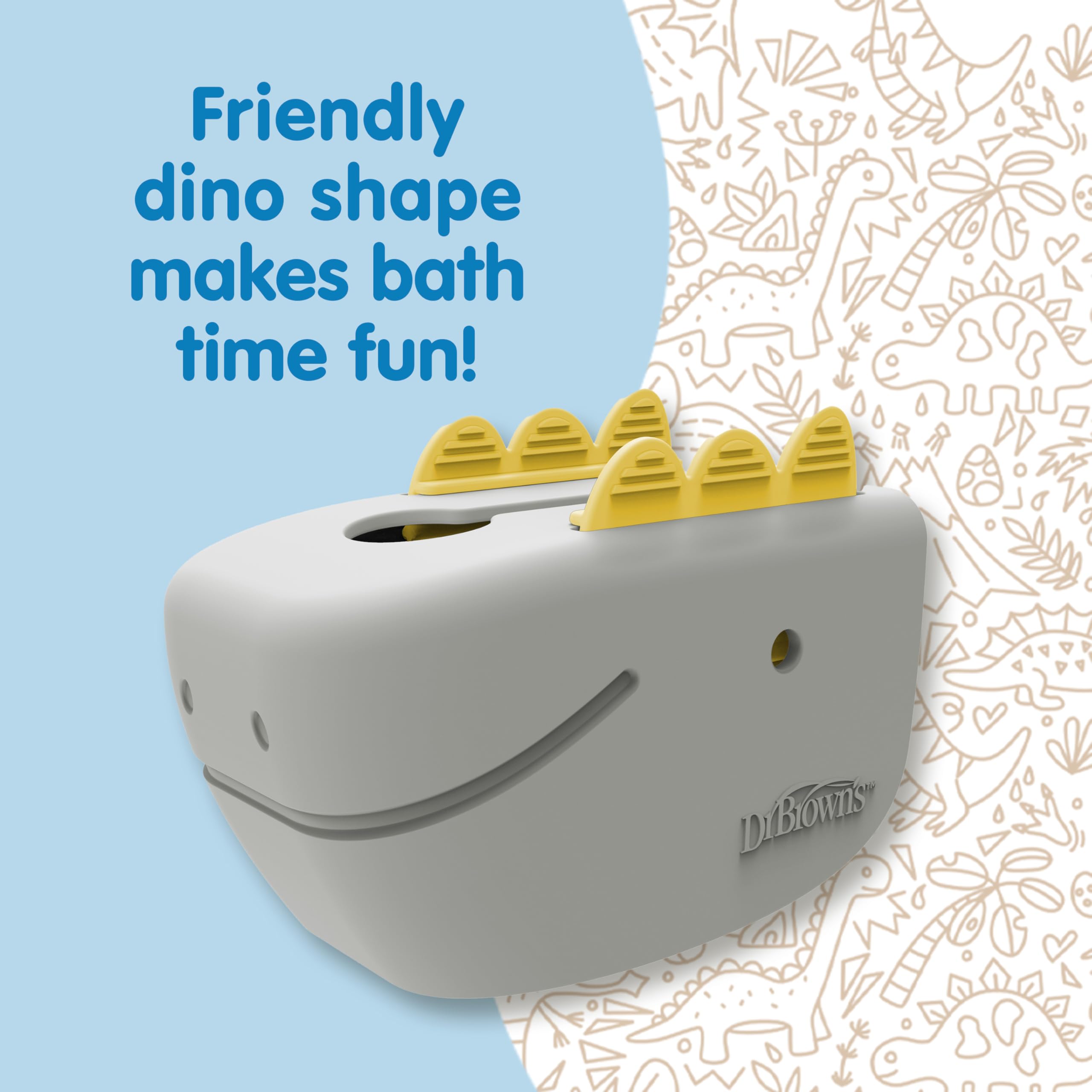 Dr. Brown’s CleanUp Dino-Soft Baby Bath Spout Cover, Soft and Safe on Tub Faucet, Toddler Bathtub Safety for Kids, BPA Free, Certified Plastic Neutral — Amazon image 6