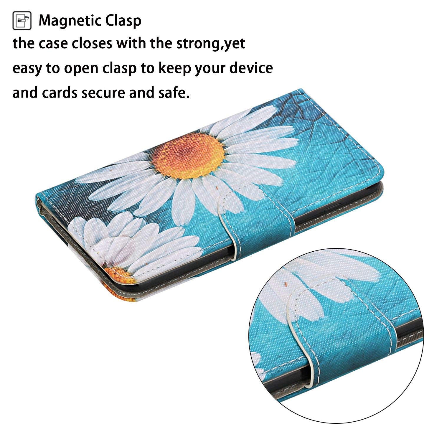 BaiFu Étui Portefeuille Pour Huawei Y6 2019 / Y6 Prime 2019 - Motif Mandala Fleurs - Avec Support Et Fentes Cartes